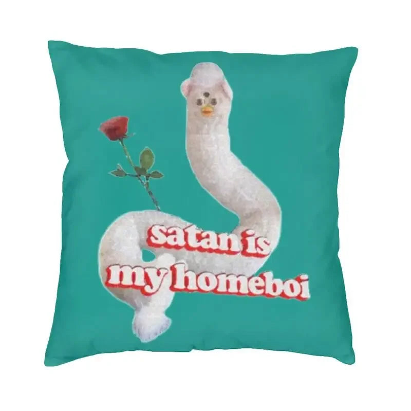 No-EN-Name-Null Printed Square Cartoon Anime Furby Design Decorative Throw Pillows