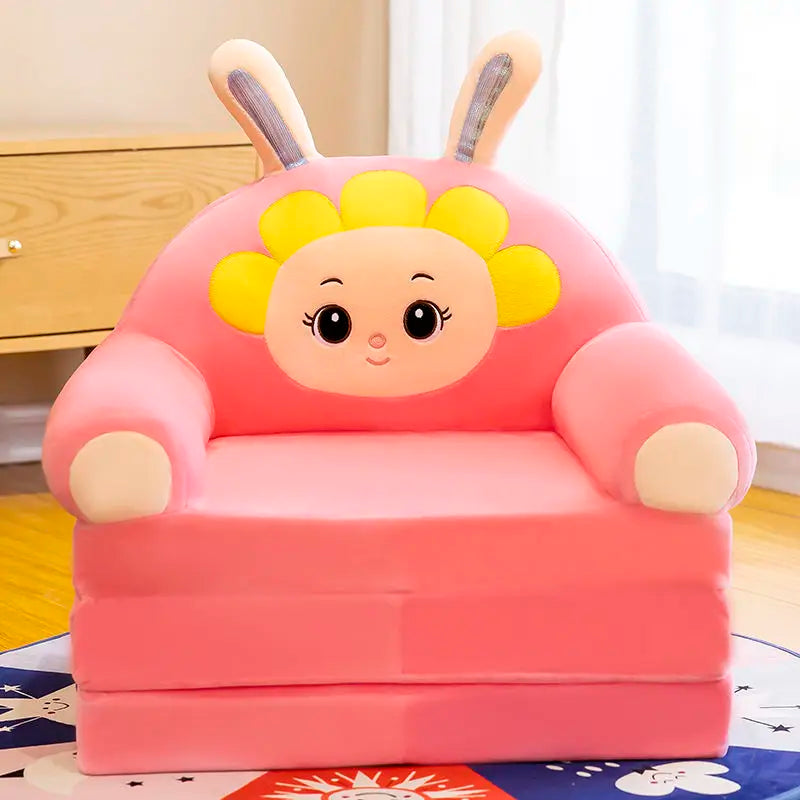 No-EN-Name-Null  Modern Kids One Seat Purple Cute Cartoon Animals-Princess Design Upholstered Padded Soft Polyester Fabric Armchairs/Colors-Purple/Red/Pink/Blue