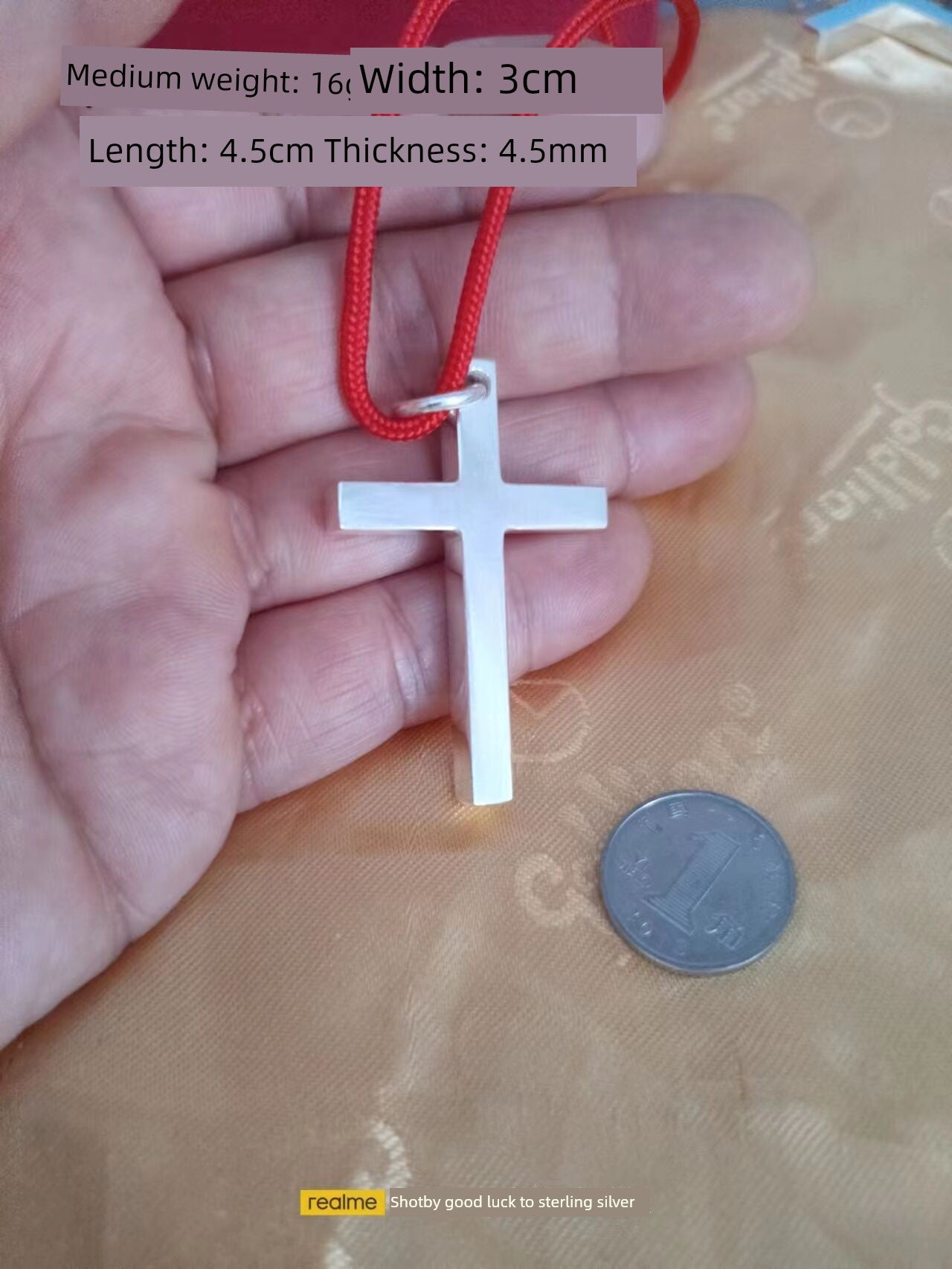 XUEFENG Adult Men Fine Imitation Sterling Silver Metal Silver-Plated Polished Cross Pendant Chain Necklaces
