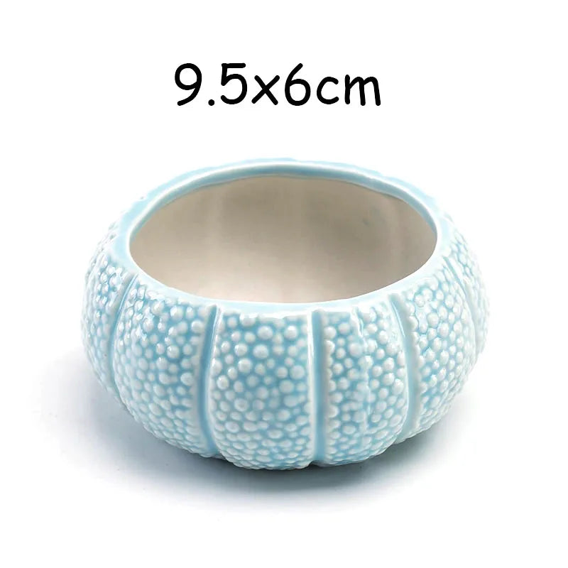 European Style Cute Fleshy Flowerpot Pocelain Blue Fish Macetas Vase Home Garden Mini Bonsai Cactus Flower Pot Balcony Decor