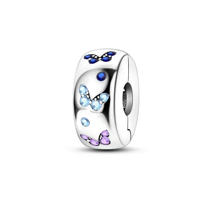 No-EN-Name-Null Women Sterling Silver Enamel Rainbow-Hot Air Balloon Design Fine Imitation Zircon Stone Glass Nuggets Beads Shaped Charms-Pendants/ Colors-Rainbow/Multicolor/Silver/Pink/Animal/Floral