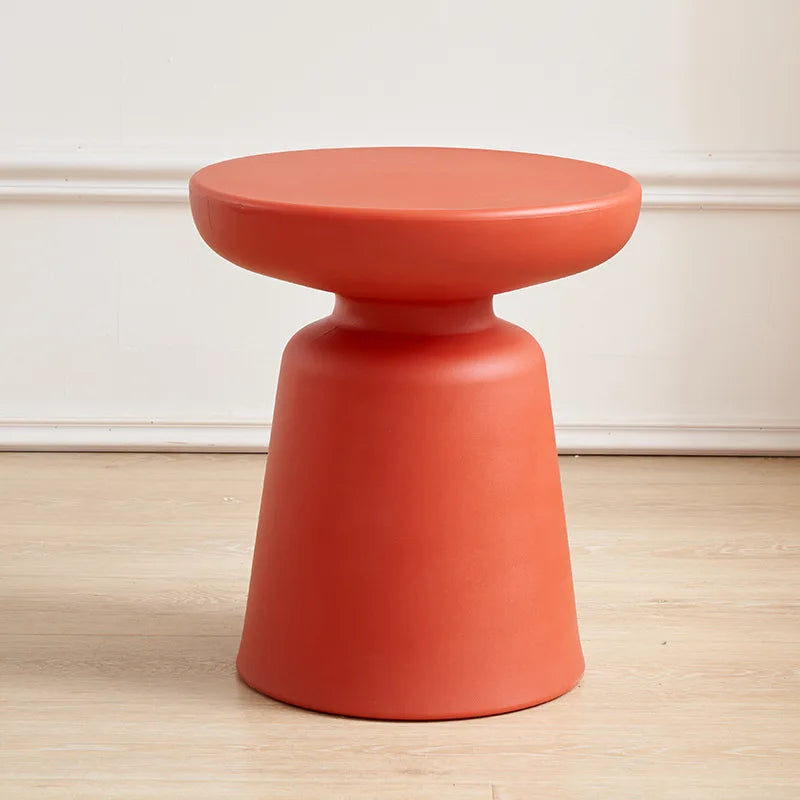 MODX Modern Black Round Shaped Low PP Wood Tea End Tables/Colors-Black/Light Gray/Yellow/Red/Green/Size: 44cm H x 39.5cm W