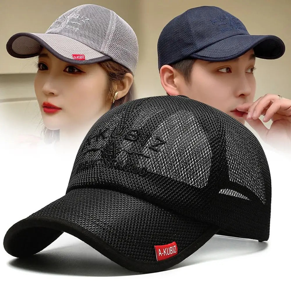 No-EN-Name-Null Adults Unisex One Size Adjustable-Fit Quick Dry Blue Cotton-Polyester Fabric Full Mesh UV Protection Baseball Caps/Colors-Beige/Navy/Black/Gray