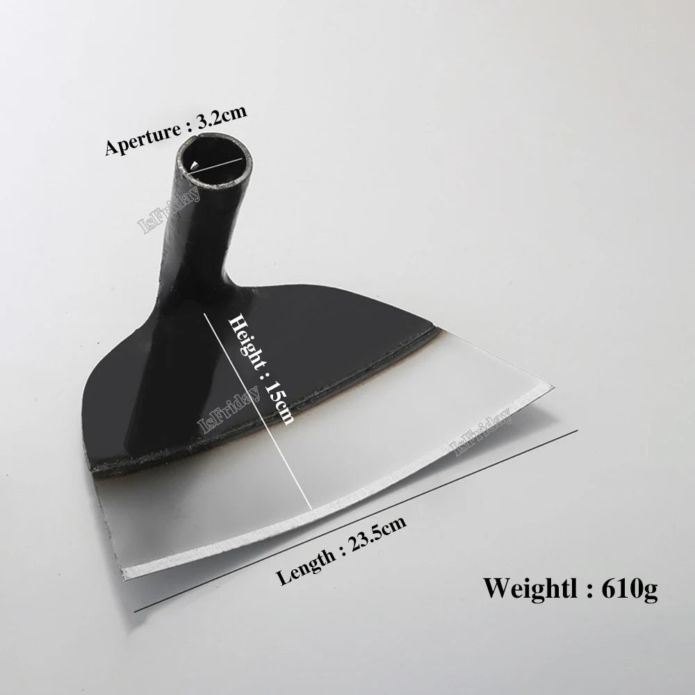 ISFRIDAY Black-Silver Manganese Steel Metal Loosening Soil-Weeding Wood-Handle Hoes