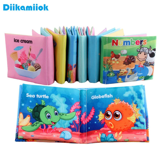 Parent-Babies Soft Fabric Cloth Cognitive Development Early Educational No Tear Book Toys/Washable-Fadeless/Colors-Multicolor/Blue/Pink/Animal