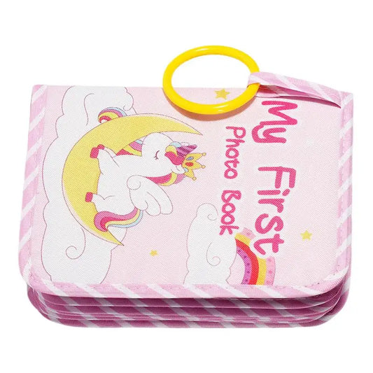 Pink Babies My First Photo Book Cloth Keepsake Little Unicorn Loose-Leaf Saddle-Stitched Photo Albums /Colors-Pink/Striped