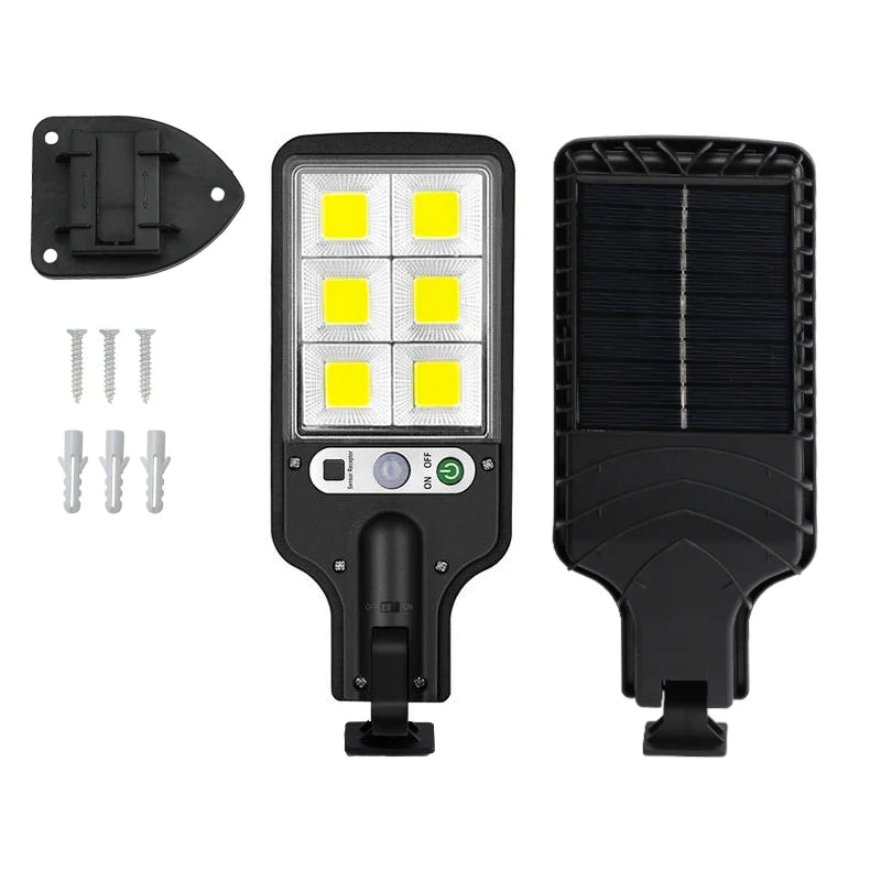 Black-White Waterproof 3 Modes Dimmable IP65 Protection Remote Control Flat Cool-Daylight  LED Solar Lamps
