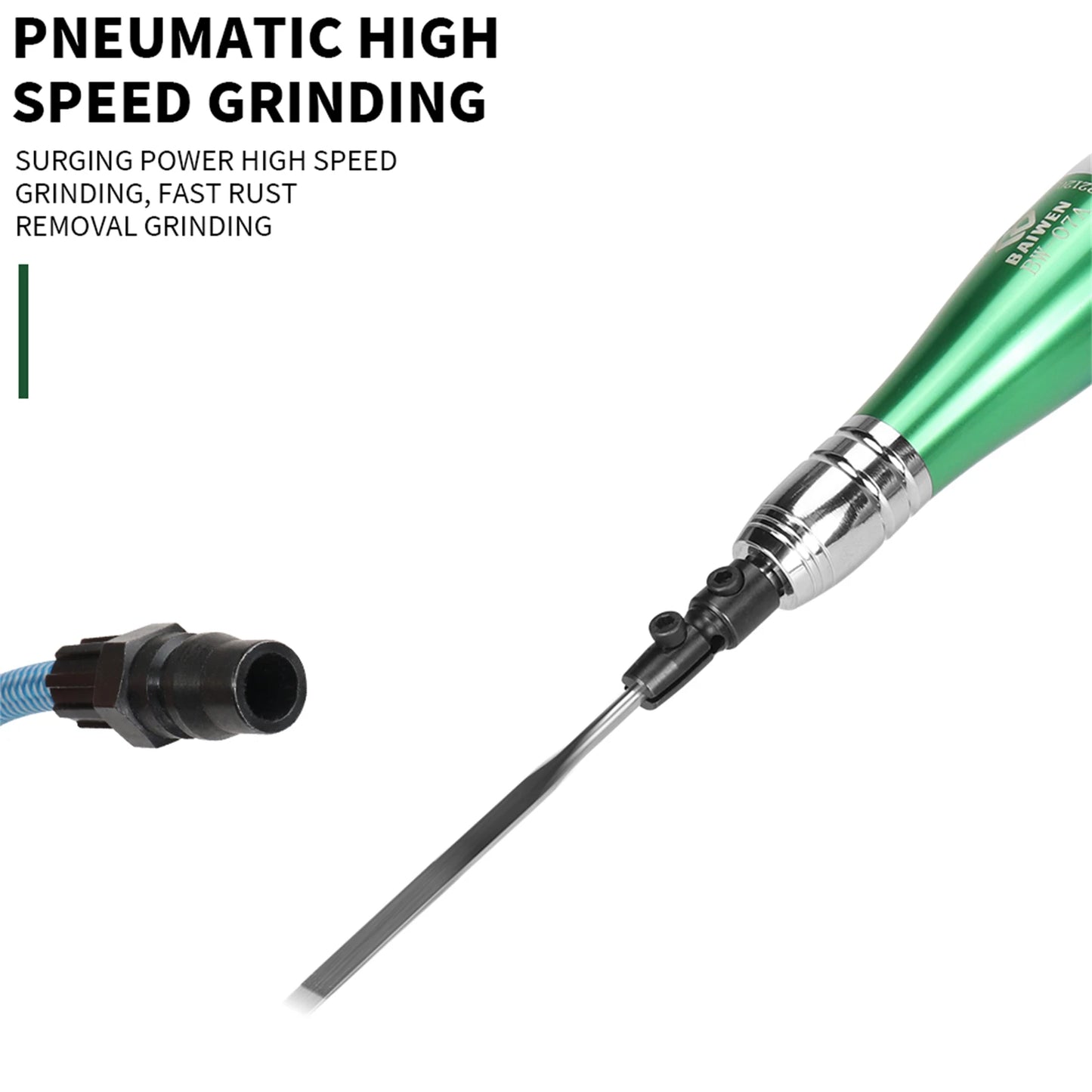 1/8'' Ultrasonic Micro Pneumatic Air Pencil Die Grinder Reciprocating Grinding File for Polishing and Deburring