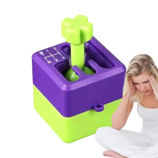 Small Plastic 3D Printing Realistic Shape Car Movable Gear Shift Fidget Keychain Toys/ Ages: 13-18 + Years Older Adults/ Colors-Green/Purple/Pink/White/Multicolor