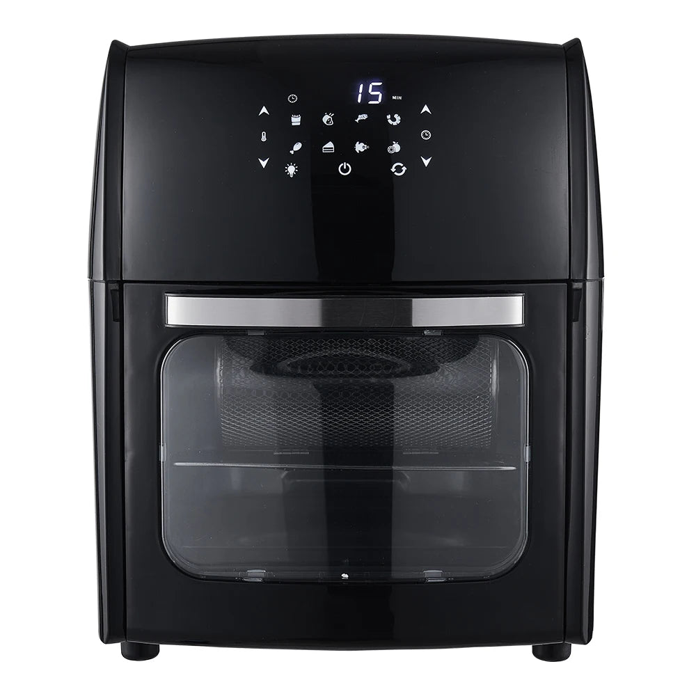 Voltsify Black Non-Stick Air Fryer/Adjustable Temperature/Rotisserie Basket/ Automatic Power Off/ Memory Function/1800W/220-240V-50Hz/PP-Tin Plate