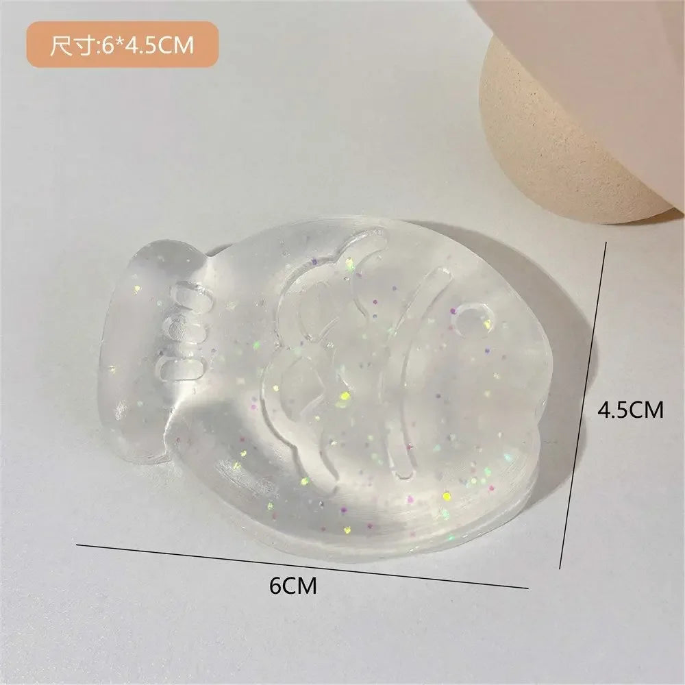 GOOTRADES Squeezable Stretchable Non-Toxic Synthetic TPR Silicone Mini Cute Adorable Animal Cat Paws Pinch Soft Fidget Activity Toys/Colors-Clear/Pink/Gray/White/Blue/Ages: 2-18 Years Old-Adults