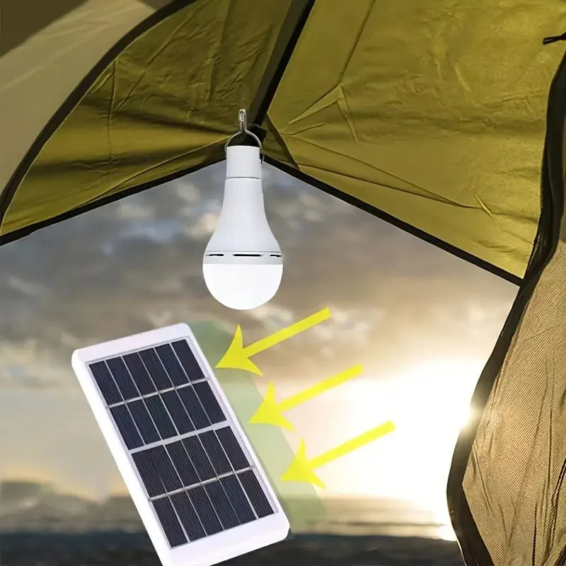 No-EN-Name-Null Outdoor White-Gray-Black Plastic Bulb Shaped Body USB Micro 5P Interface Cool White 7W-9W LED Solar-Powered Remote Control Built-In Battery Charging Hanging Emergency Lighting/Bulbs Included