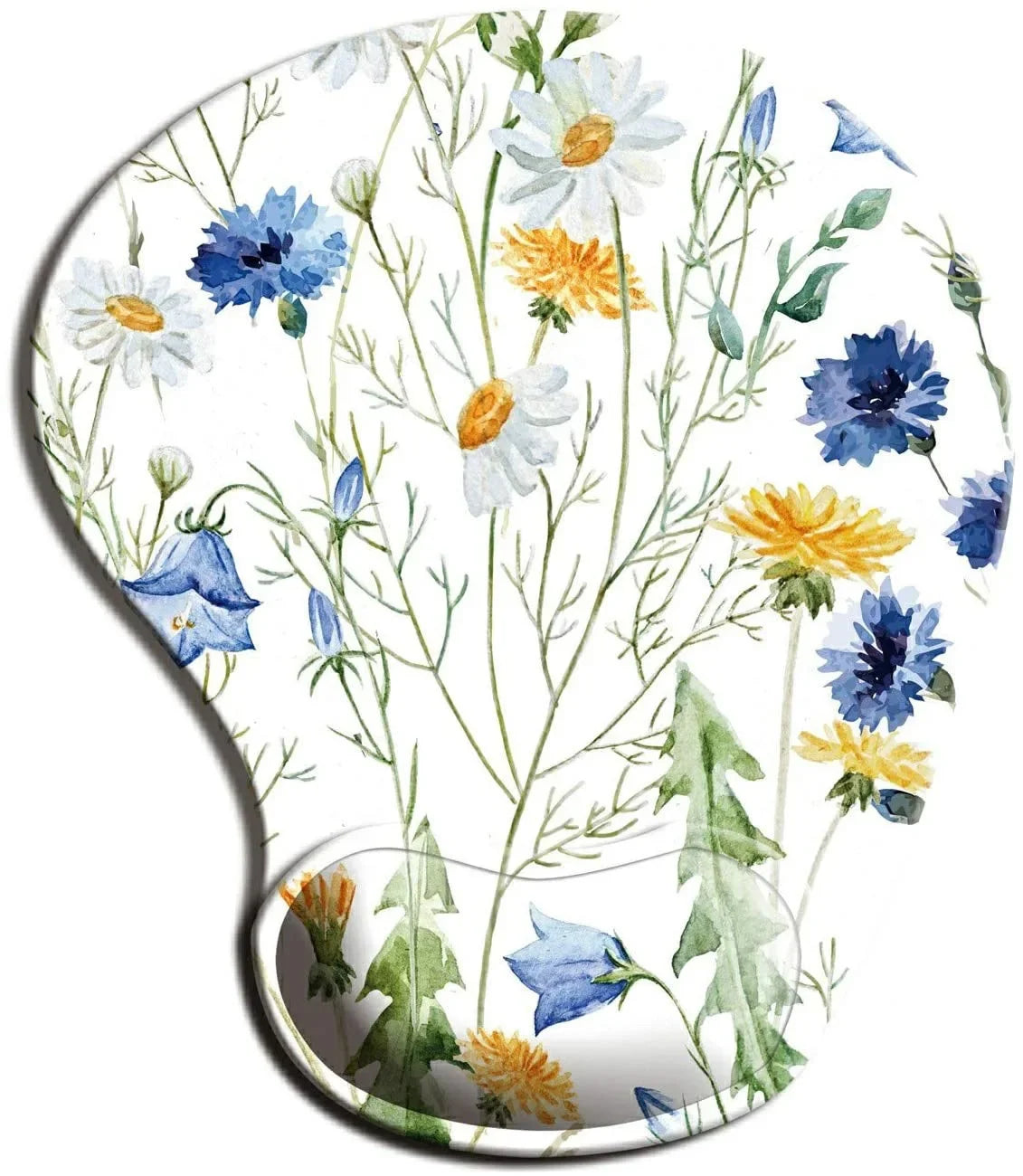 Custom Green Nature Floral Design Silica Gel Wrist Rest Support Non-Slip Rubber Base Computer Mouse Pads