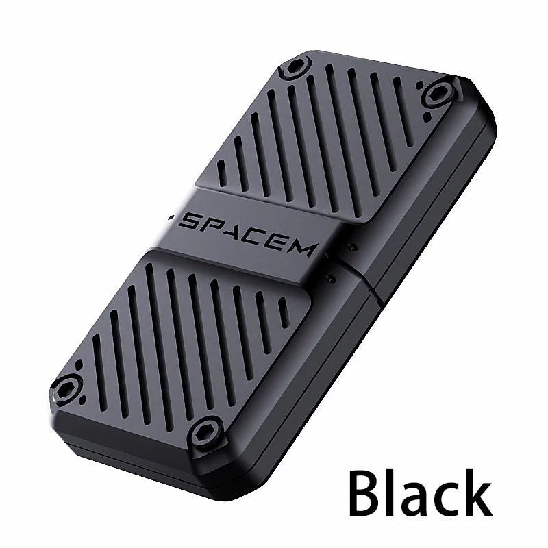 YIJOO Adults SPACEM Silver Metal Alloy Precision Fingertip Hand-Eye Coordination Mechanical Magnetic Push Plate Slider Fidget Stress Reliever Rectangle Activity Toys/Colors-Yellow/Black/Gray/Silver/Blue/13-18 + Years Old