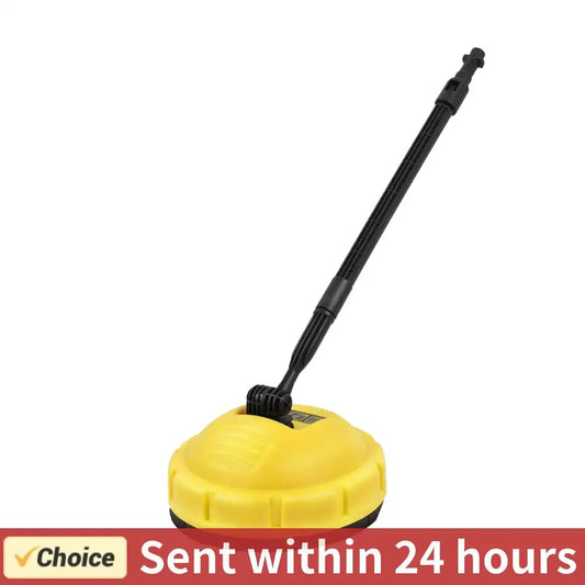 APWIKOGER Engineering Plastics Pressure Washer Telescopic Black Rod-Yellow Round Disc Designed For Flat-Vertical Surface Cleaning Pressure Washer Jet Cleaning Brush-Nozzles
