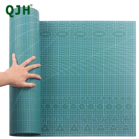 QJHA1 Model Green DIY Craft Grid-Lines Sewing-Quilting-Leathercraft Double-Sided Self-Healing PVC Protective Cutting Mats