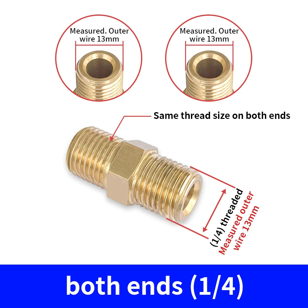 KAIKARAI Gold-Silver Brass Thread Connector Male-Female Adaptor Converter Joints High Pressure Washer Guns-Garden Hose Fittings