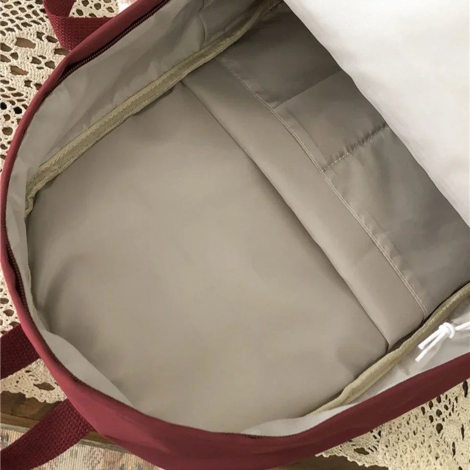 VONMONAN Women Waterproof Pink Nylon Fabric Clear Transparent Window Kawaii Cute Animal Design Zippers External Pockets Polyester Lining Single Compartment Shoulder Straps-Handle School Backpacks/Colors-Pink/Red/Green