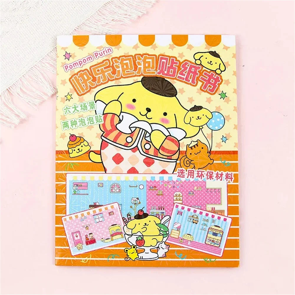 JOYTOP Kids 10 Styles Plastic Multicolor Cute Cartoon Sanrio Quiet Home Landscape Cardboard Sticker Books/Colors-Yellow/Pink/Pink/Purple/Blue/Multicolor/Ages: 3-14 Years Old-Older