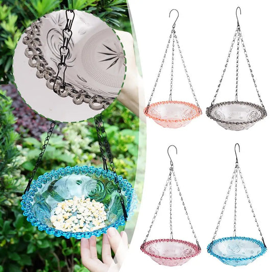 1 PCS Brand New High-end up Bird Feeder Outdoor Hanging Bird Feeder Hanging Bird Bath Garden Patio Decoration Accessories