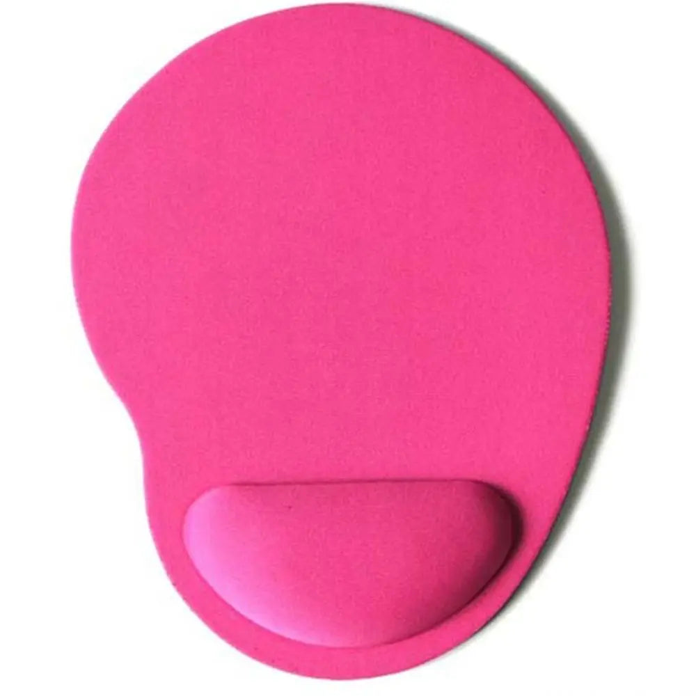 DITIPOO Solid Multicolor Rectangle-Oblong Oval Shaped Smooth Lycra Fabric Top-EVA Memory Foam-PU Design Ergonomic Wrist Rest Support Rubber Base Mouse Pads/Colors-Blue/Black/Red/Purple/Gray/Multicolor