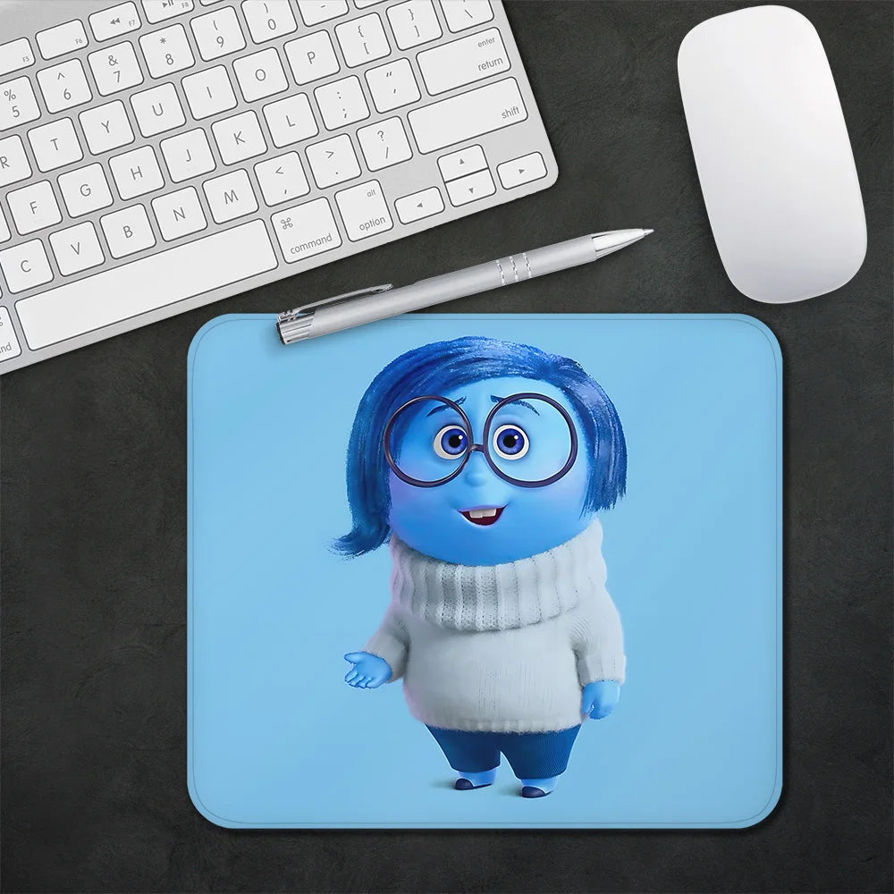 TOPTOY Cute Animated CARTOONS-INSIDE OUT 2-MOVIE-TV Themes Multicolor Rectangle Shaped Gaming Rubber Base Mouse Pads/Colors-Blue/White/Orange/Purple/Black/Multicolor/Pink