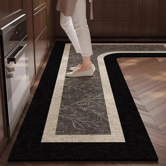 L-Shape Anti-Slip Scratch Resistant Wilton Cartoon Waterproof/Oil Proof /PVC Leather Customized Kitchen Mats/Colors-Geometric/Beige/Multicolor/Animal/Brown/Black/Many Sizes