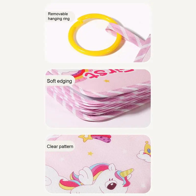 Pink Babies My First Photo Book Cloth Keepsake Little Unicorn Loose-Leaf Saddle-Stitched Photo Albums /Colors-Pink/Striped