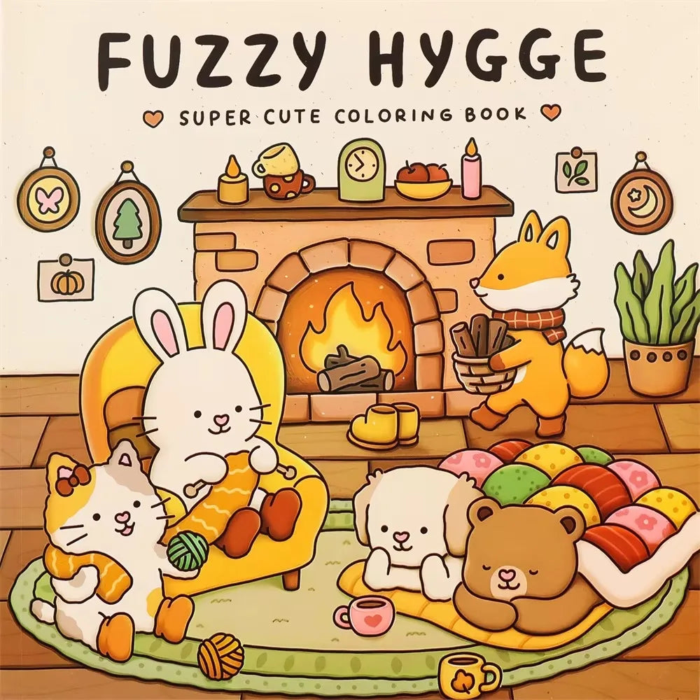 No-EN-Name-Null Adults English Paperback Hobbies-Interest-FUZZY HYGGE Super Cute Animal Cozy Christmas-Comfy Days-Fuzzy Friends-Fuzzy Hygge Christmas Vibes-Hygge Christmas Cute Cozy Christmas-Bold-Easy Cozy Christmas Coloring Books-Pads