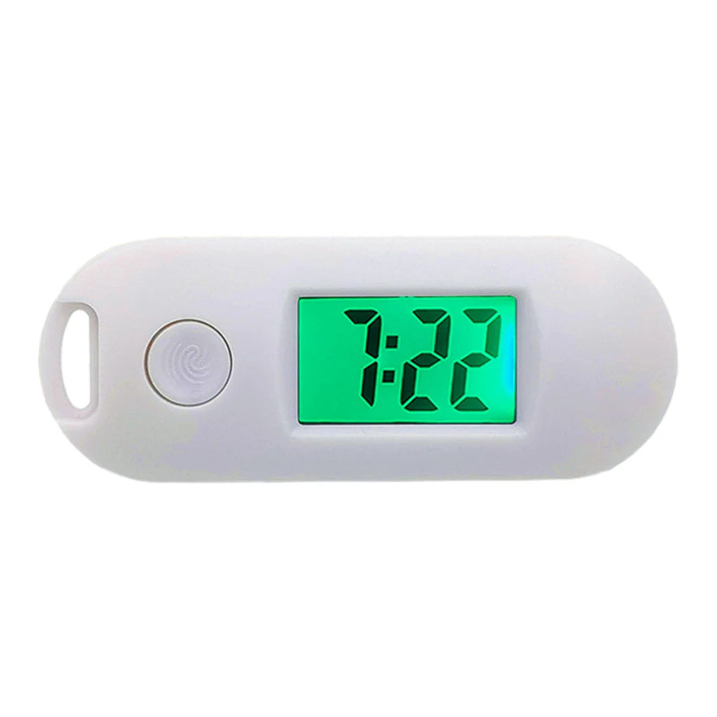 No-EN-Name-Null Adults Mini Compact Luminous Electronic Digital Display Long Blue Rectangle Plastic Shaped Keychain Pocket Watches/Colors-Grey/Blue/Pink/Black/Green/White