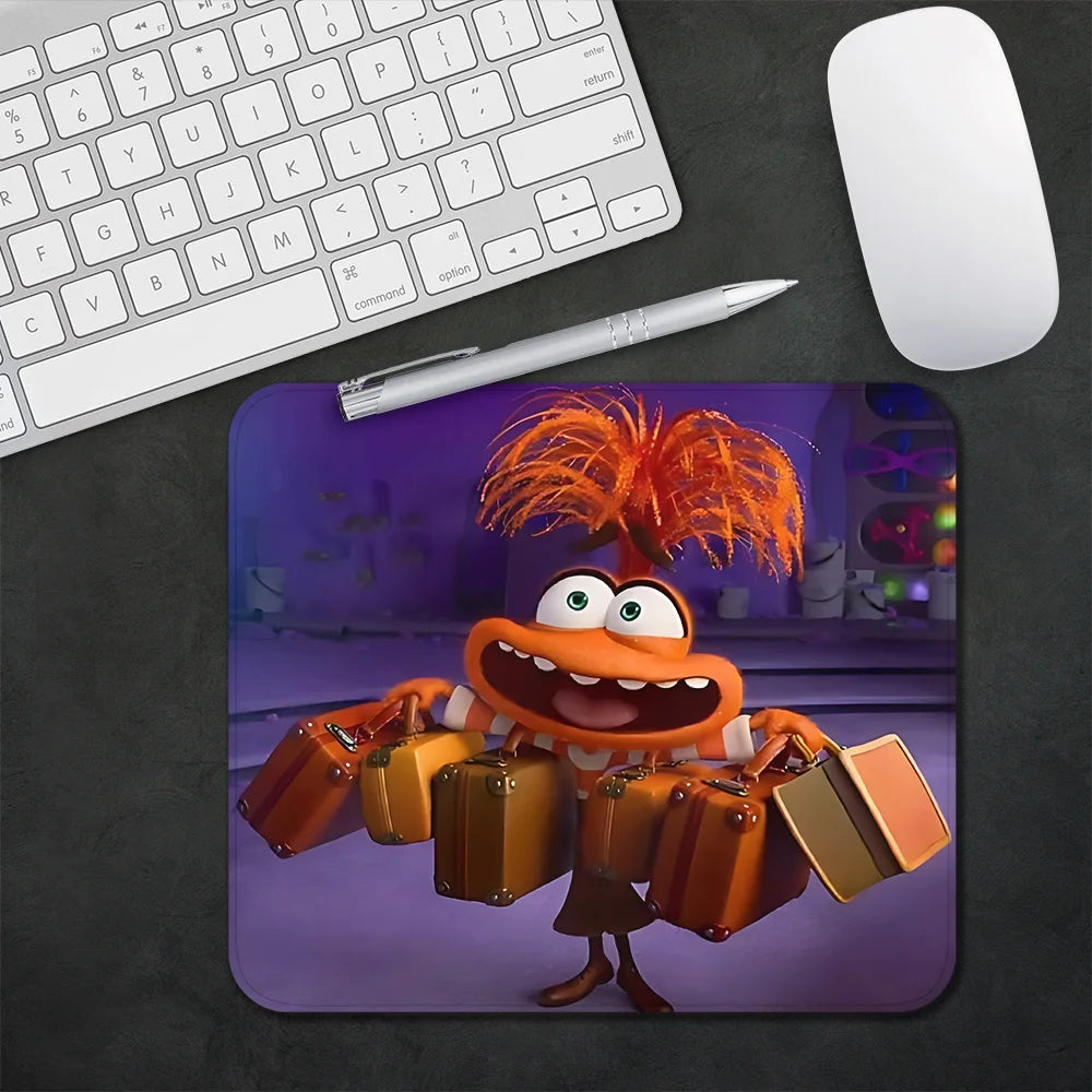 TOPTOY Cute Animated CARTOONS-INSIDE OUT 2-MOVIE-TV Themes Multicolor Rectangle Shaped Gaming Rubber Base Mouse Pads/Colors-Blue/White/Orange/Purple/Black/Multicolor/Pink