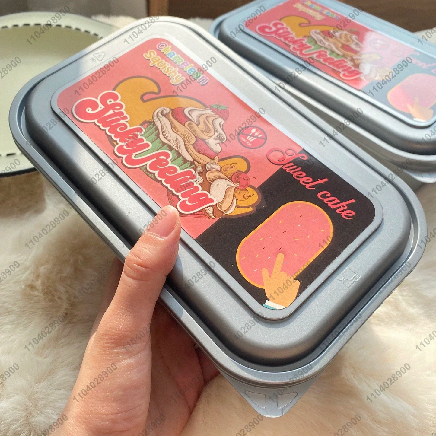 No-EN-Name-Null Teens-Adults Plastic Synthetic Silicone Boxed Sticky Realistic Pink Sweet Cake Squishy Slow Rising Squeezable Stress-Anxiety Relief Activity Toys/Ages: 13-18 Years Old Adults/Colors-Pink/Gray/Blue/White/Brown/Yellow/Beige