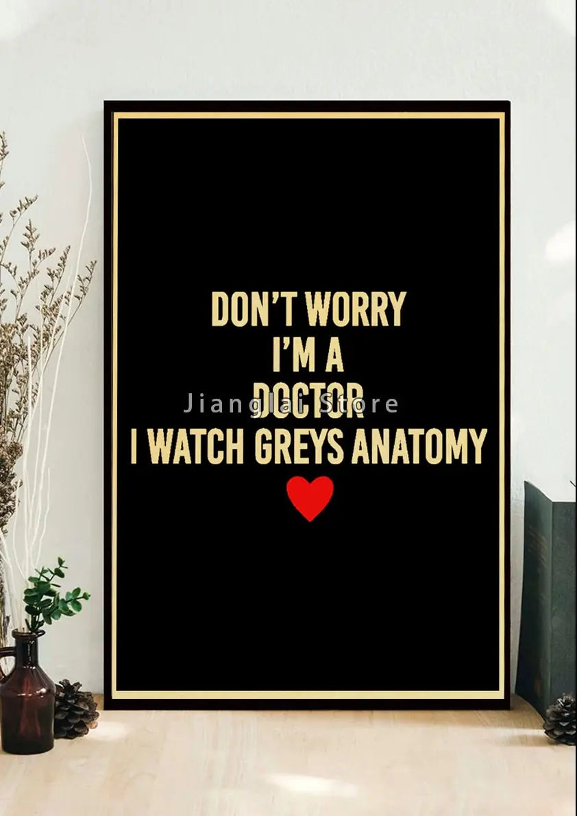 No-EN-Name-Null Unframed Printed Polyester Canvas Anime Cartoons-Movie-TV-Pop Culture-Life Changes In A Heartbeat Greys Anatomy Style Wall Art Posters/ Colors-Multicolor/Black/Beige/White/Gray/Gold/Floral