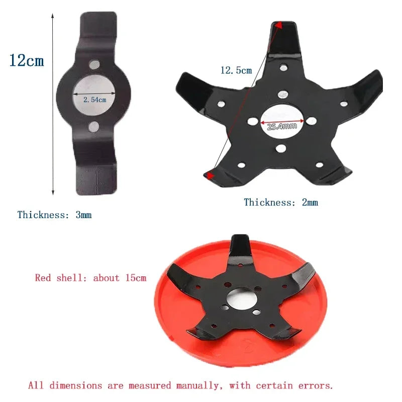 Outdoor Red Plastic Round Head Plates Black-Silver Metal Weed-Grass Trimmer Blades Accessories/Colors-Red/Black/Silver/Multicolor