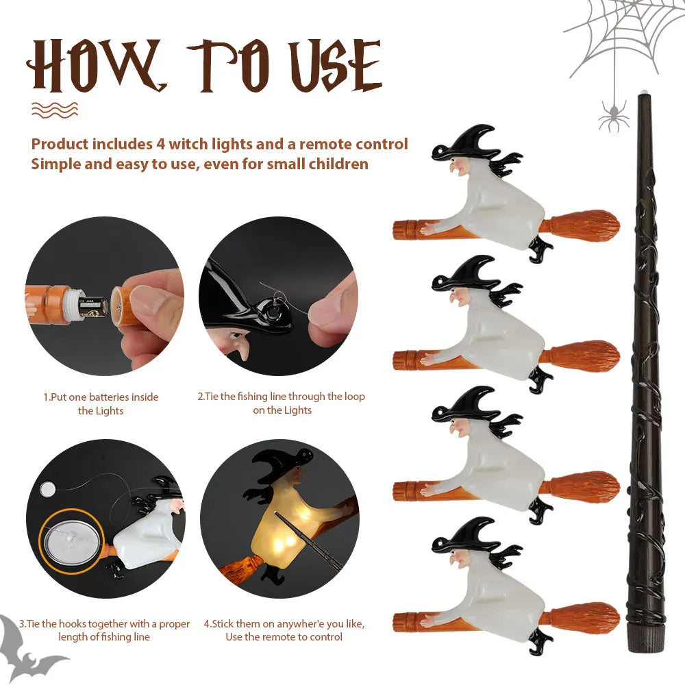 10-12 PCS Set Round Cylindrical Shape White Flashing Floating Flickering Magic Show Trick Wand Remote Control Hanging Candles /10-12 Hooks/1 -20M Fishing Line/ Colors-White/Black/