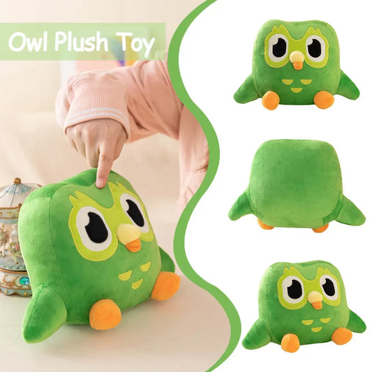 No-EN-Name-Null Adults MOVIE-TV Cute Cartoon Green Soft Chubby Owl Cotton Filling Stuffed Animals /Ages: 18 Years Old-Adults