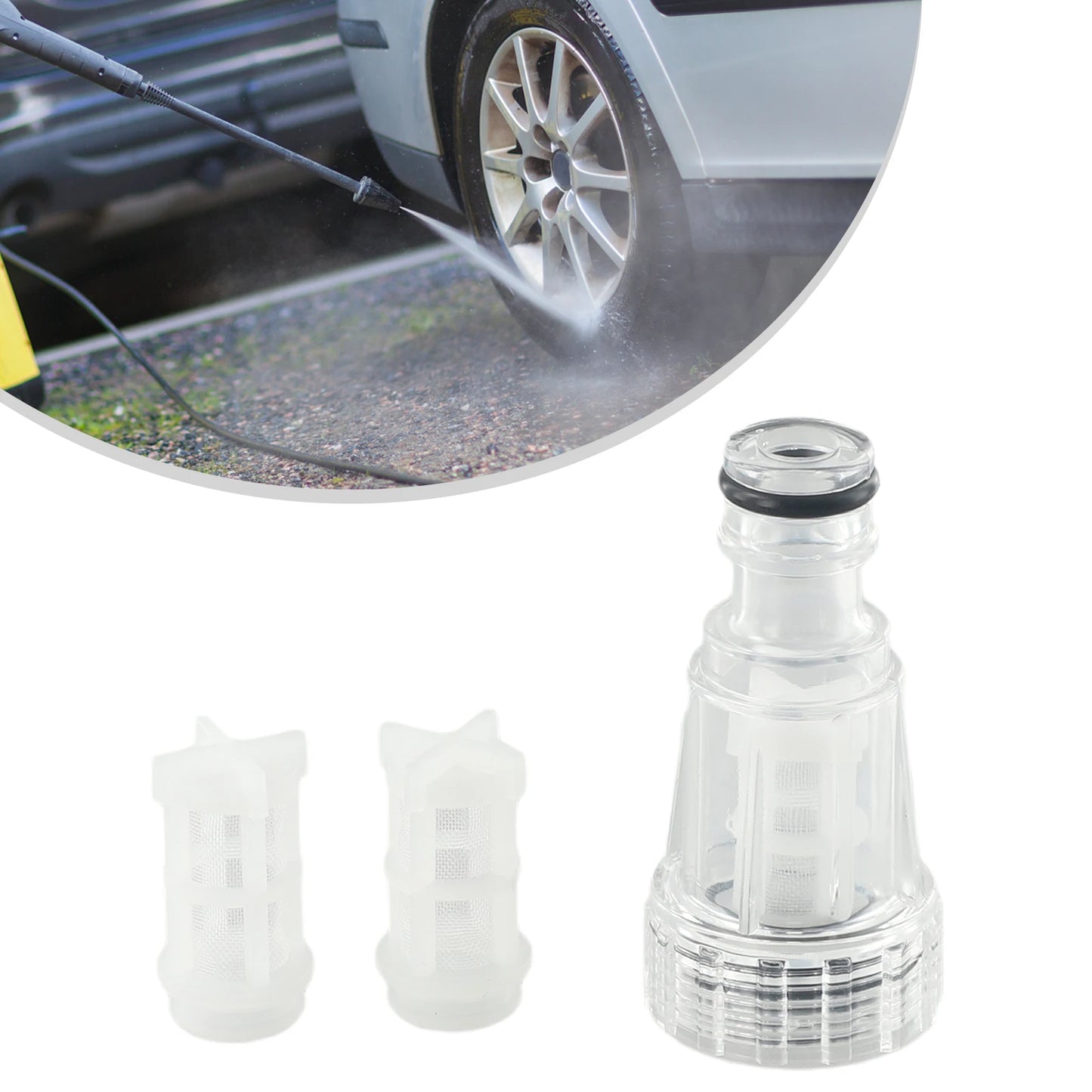 1pcs High Pressure Connection Filter+2pcs Nets Kit For Karcher K2-K7 Series Pressure Washers Adaptor Spare Parts