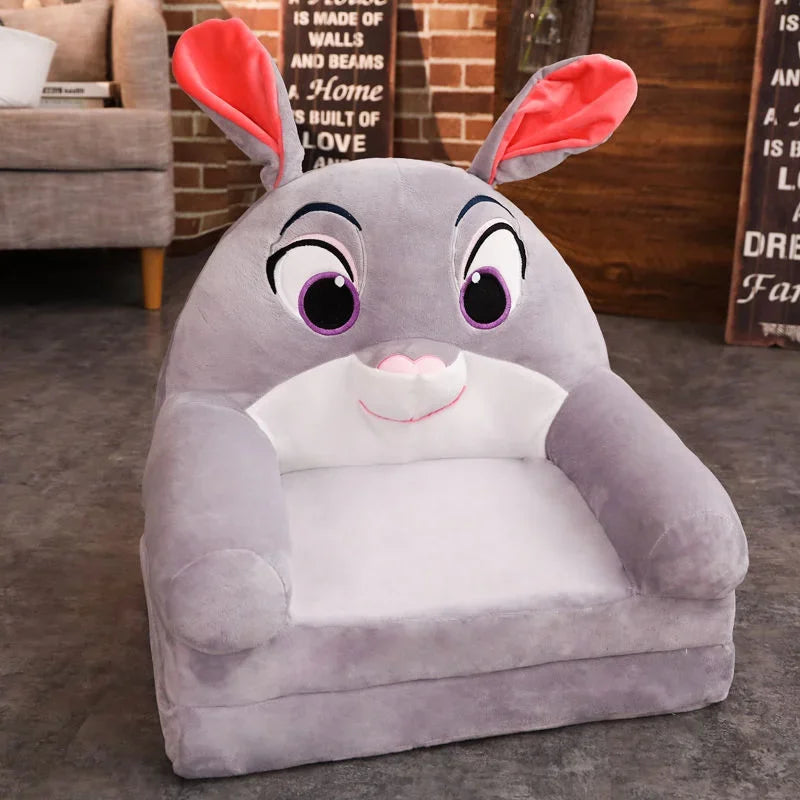 NULL Kids Medium Firm Polyester Fabric Cushions Gray Cute Cartoon Animal Design Play Sofas Armchairs /Colors-Gray/Pink/Green/Blue/Orange