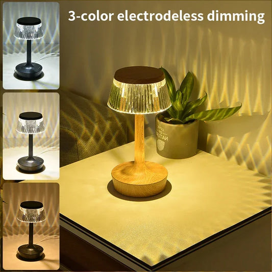 Modern PVC 2 Styles-6-Colors LED Atmosphere Iron Finish Electrodeless Dimming USB Touch Wired Direct Plug-In Night Lights/Colors-Brown/Black