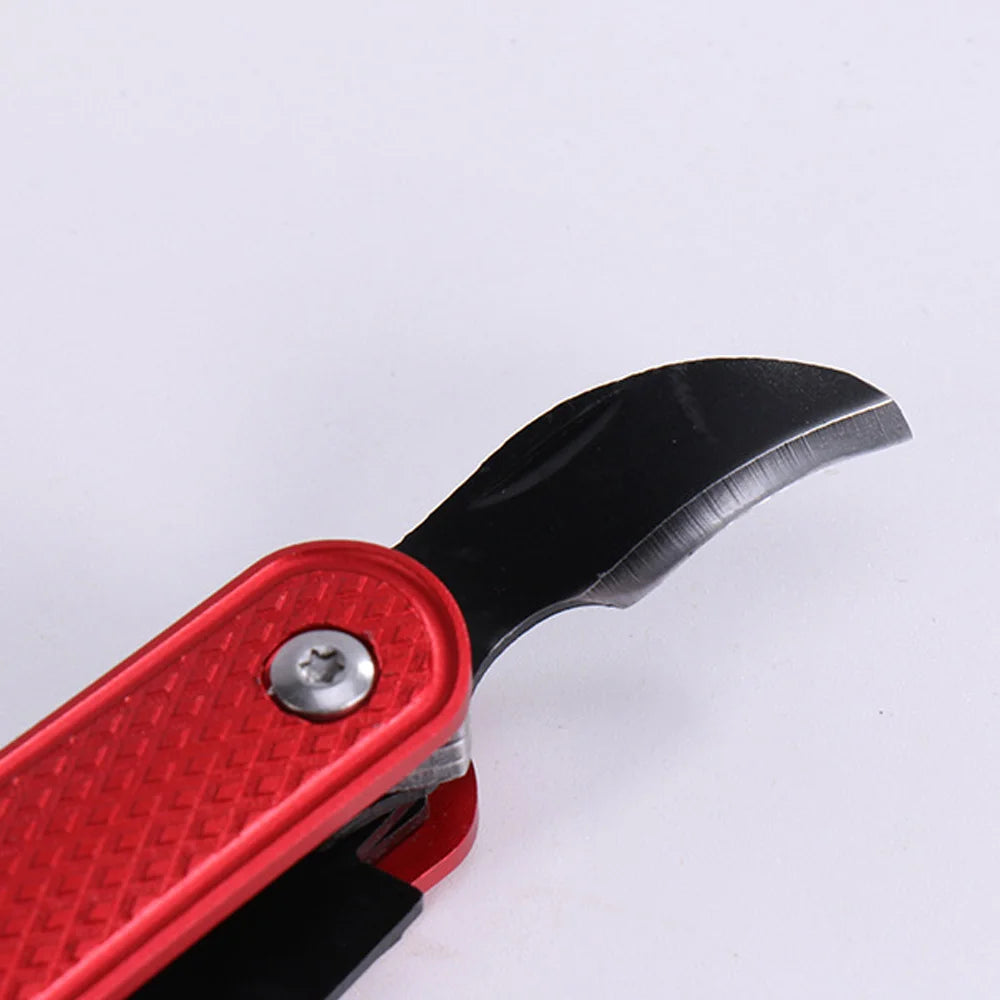 CHGLMPOSS Multicolor Body Rounded Corners Long Rectangle Built-In Right Handed Six Wood Carving Edges Foldable Whittling Cutter Aluminum Carbon Steel Blades Wood Cutting Tools Knives/Colors-Red/Black/Orange/Green/Silver/Multicolor