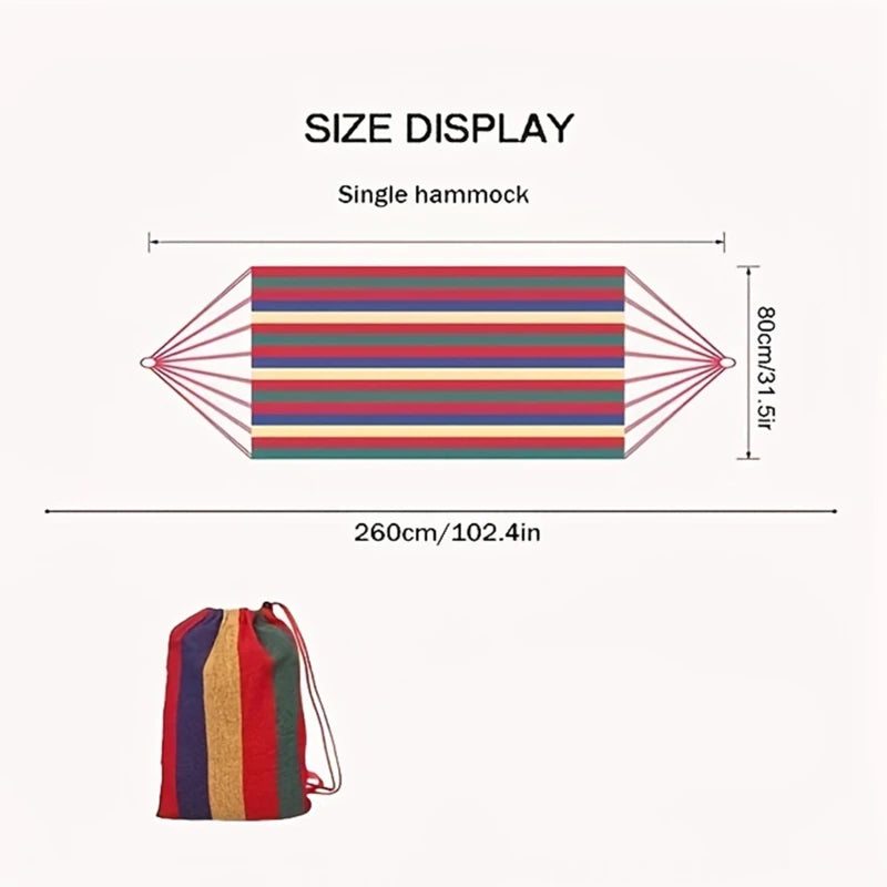 No-EN-Name-Null Outdoor One Person Portable High Strength Parachute Canvas Soft Fabric Hanging Beds Multicolor Hammocks /Colors-Striped/ Multicolor/ Red/Blue