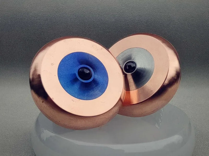 Metal Hand-Eye Twisting Spinning Top Anxiety-Stress Relief Fidget Toys/Base Not Included/Ages: 13-18 Years Old Adults/Colors-Bronze/Silver/Rose Gold /Blue