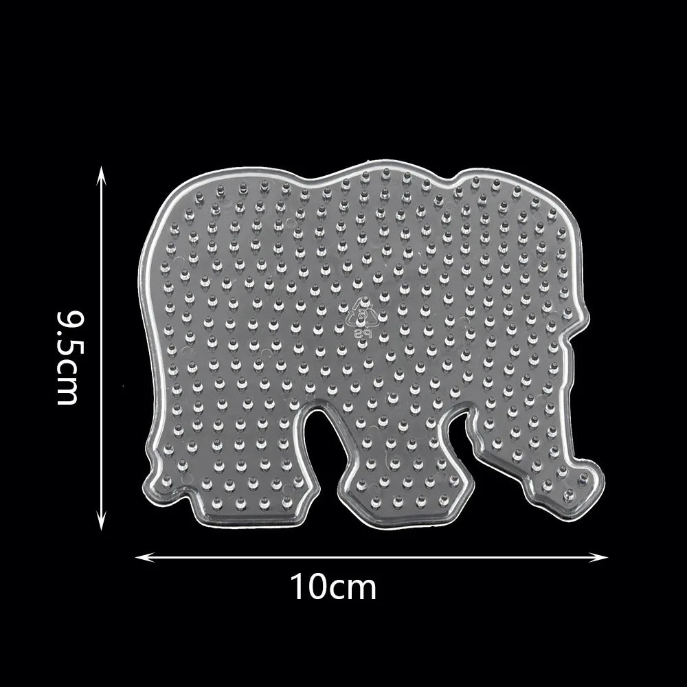 NULL Kids DIY Many Shapes Clear White Pegboard Template For Hama Beads-Jewelry Making Kits /Ages 6-12 Years Old /Colors-Clear/Geometric/White