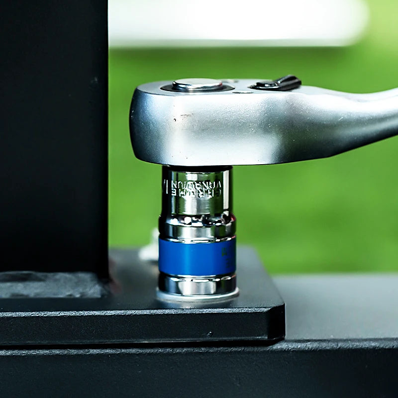 NIUXIANG Blue-Silver Chrome-Plated Steel Deep Impact Anti-Slip Card Slot Design 1/2 Hex Drive Socket Sets