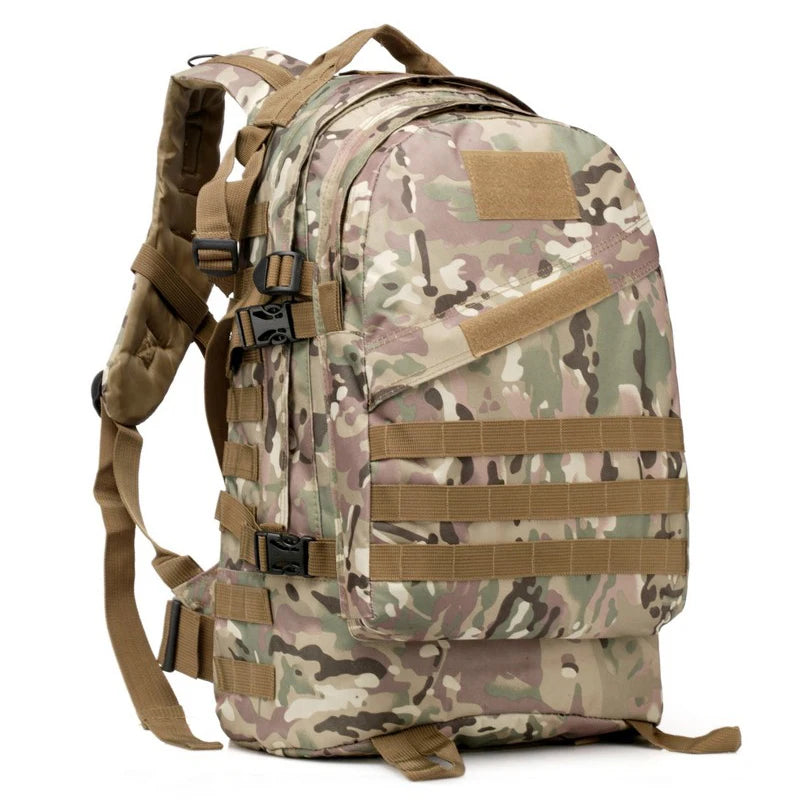 JARHEAD Large Outdoor Waterproof Green Oxford Nylon Fabric 3D Tactical Rucksack Polyester Lining Built-In Compartment Shoulder Straps-Handle Military Backpacks/Internal Padding/Colors-Camouflage/Green/Beige/Black