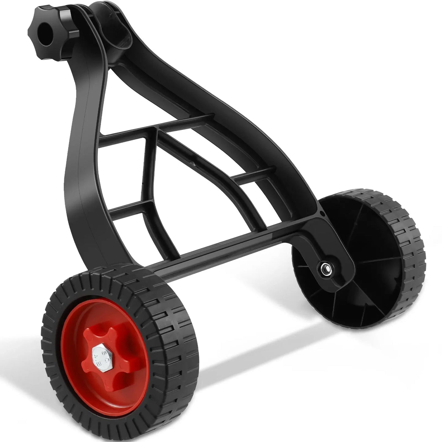 TOORISE Adjustable Height Weed-Grass Trimmers Black-Red Plastic Rollers Metal Support Wheels Weed Trimmer Accessories