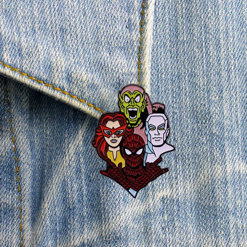 POTDEMIEL Marvel US TV-Movies Series Enamel Multicolor Cartoon Anime LOVERS Metal Alloy Imitation Brooches-Lapel Pins/Colors-Red/Yellow/Orange/Purple/Gold/White/Multicolor/Geometric/Animals