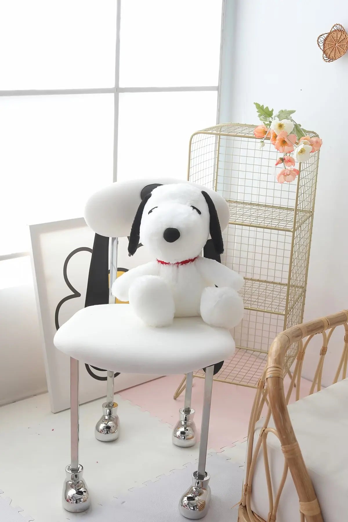 MINISO White-Black SNOOPY Movie-TV Plush Soft Cotton Stuffed Animal Toys/Ages: 14-18 + Years Old