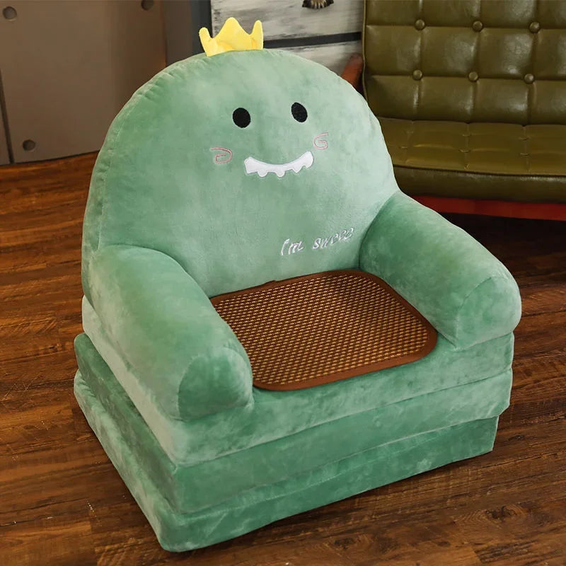 NULL Kids Medium Firm Polyester Fabric Cushions Gray Cute Cartoon Animal Design Play Sofas Armchairs /Colors-Gray/Pink/Green/Blue/Orange