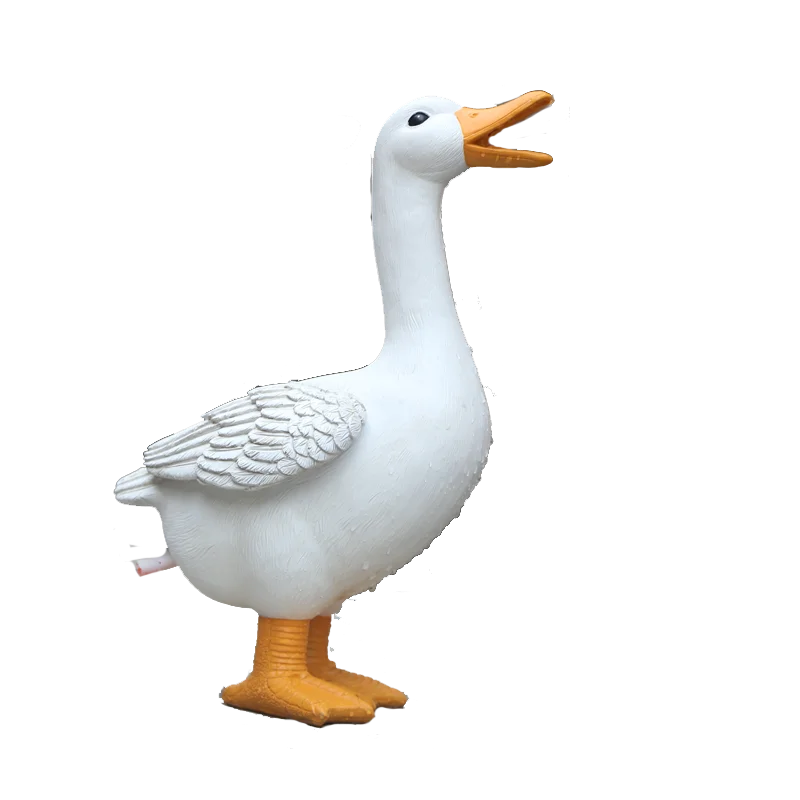 No-EN-Name-Null Outdoor White Realistic Resin White Goose Spraying Water Garden Sculptures/Colors-White/Brown/Yellow/Gray/Green/Black/Animal
